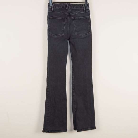 Good American Good Classic Black162 Boot Cut Stretch Jeans Sz 2 / 26 - Picture 3 of 10